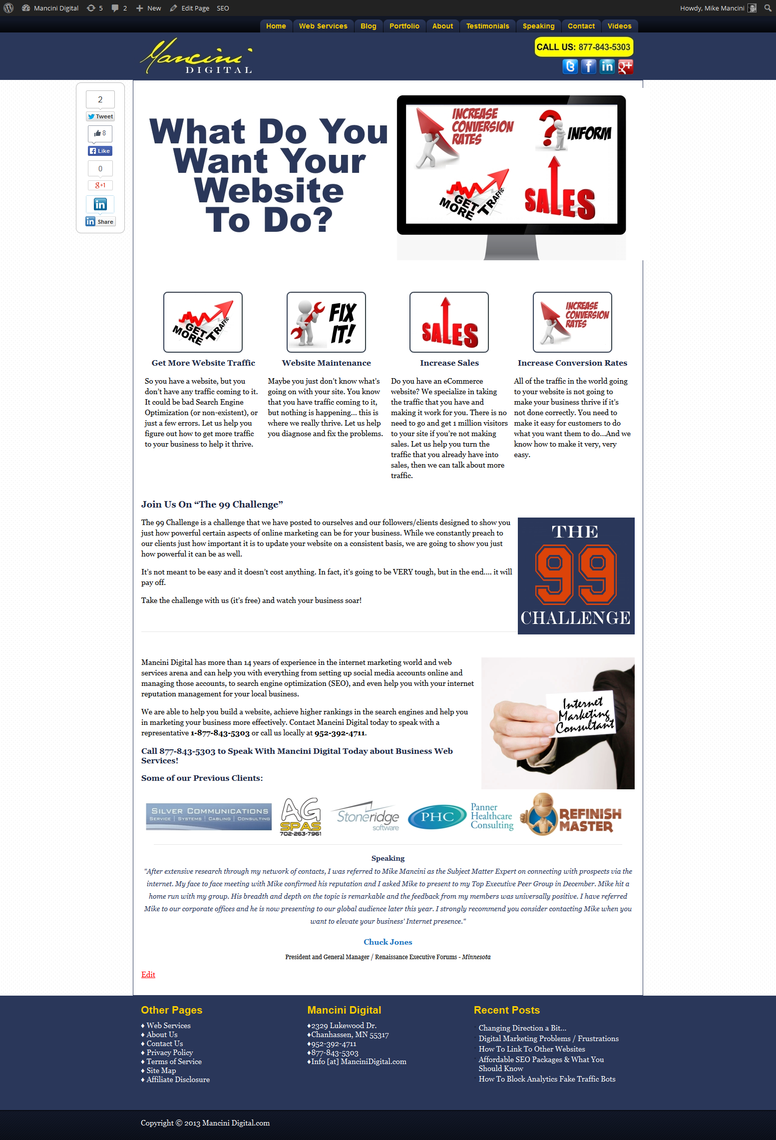 Website Homepage Layout
