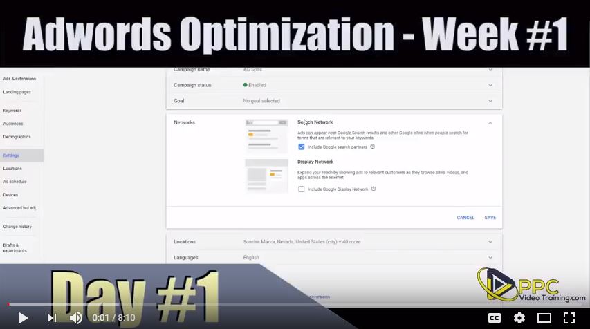 Adwords Optimization - Day #1