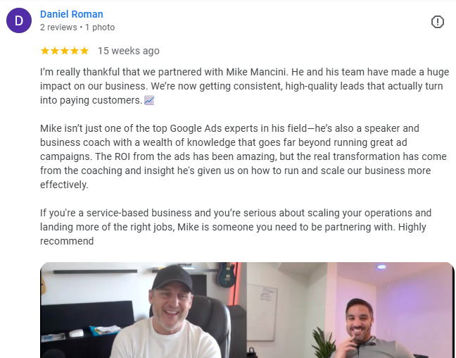 Google Ads Testimonial 2